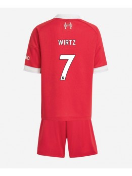 Billige Liverpool Florian Wirtz #7 Hjemmedraktsett Barn 2025-26 Kortermet (+ Korte bukser)